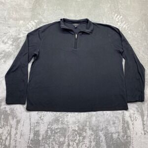 Banana Republic Luxe Touch Performance Quarter Zip Pullover Black Mens XL
